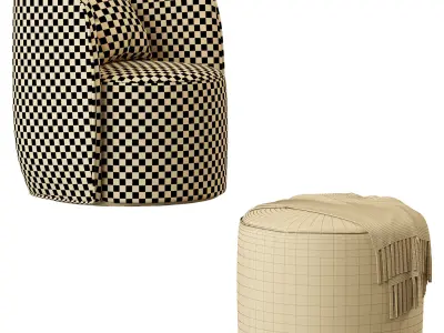 Armchair Ditre Italia Chloe 3D model