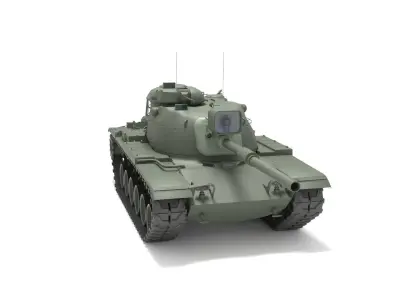 M60 American tank Low-poly 3D model