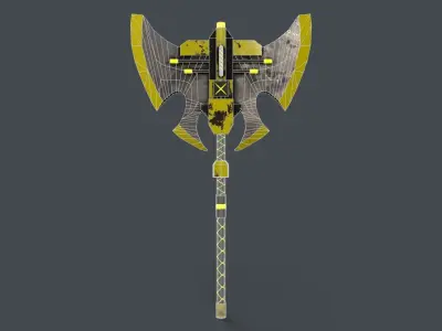 Sci-Fi Axe V4 - 09 Low-poly 3D model