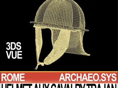 Roman Auxiliary Cavalry Helmet Trajan 3D model