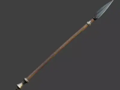 Viking Spear 3D Model v03 Low-poly 3D model