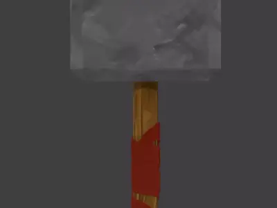 Game Ready War Hammer Low-poly 3D model