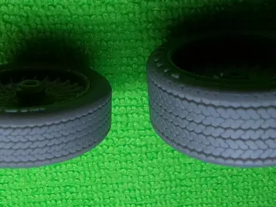 1-25th Del Mar style rims and with what if tires 3D print model