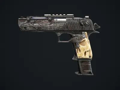 Desert Eagle Low-poly 3D model order