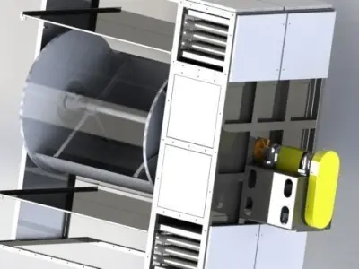 INDUSTRIAL WOOL DRYER 3D model