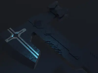 Viking axe Low-poly 3D model 19