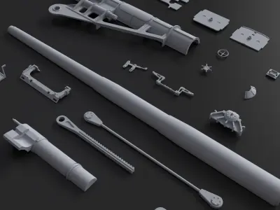 Kitbash Kit - 90 Original Star Wars Parts 3D model