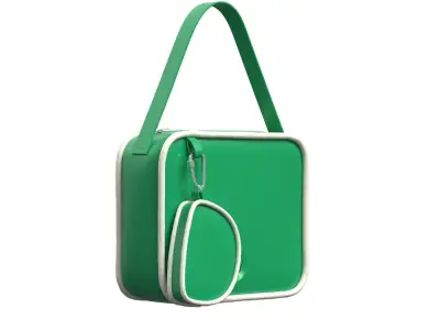 Green Leather Big Shoulder Bag 3D model
