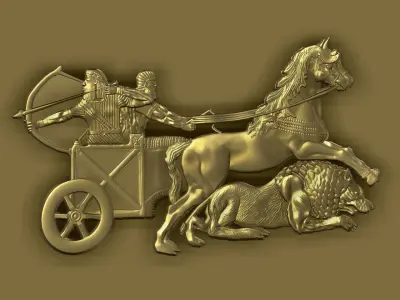Ashurbanipal  - the Lion Hunt 3D print model purchase