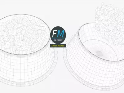 Dog bowl with food Free low-poly 3D model