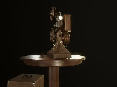 Vintage Projector Low-poly 3D model