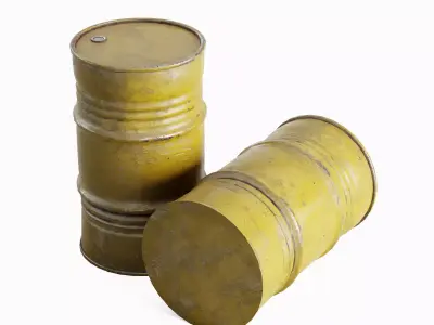 Industrial Barrel 02 Low-poly 3D model