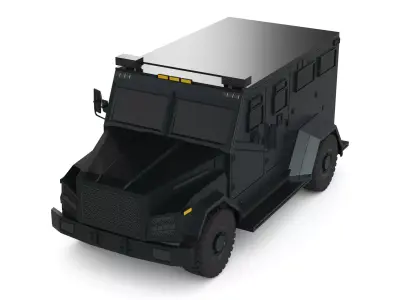 Cash Transport Vehicle 3D model 2