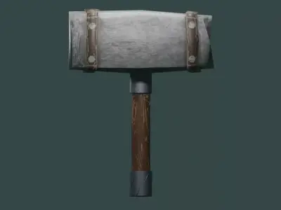 hammer 3D Free low-poly 3D model