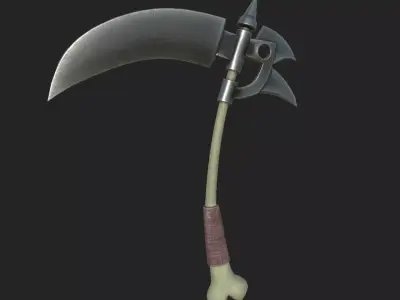 Battle scythe 2 Free low-poly 3D model