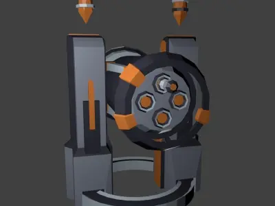 8x Low-Poly Tower Defence Models and Base - Game ready Low-poly 3D model