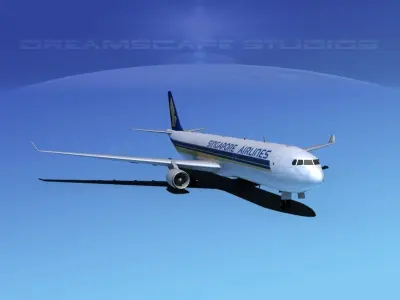 Airbus A330-300 Singapore Airlines 3D model