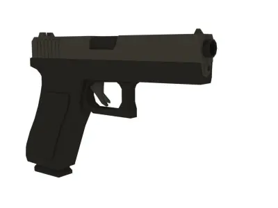Low Poly Glock 17 Low-poly 3D model