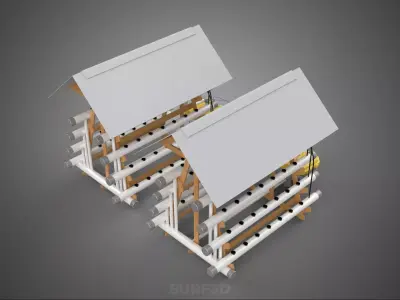 SMART IOT AUTO CONTROL NUTRIENT HYDROPONIC PLANT FARM MONITORING 3D model