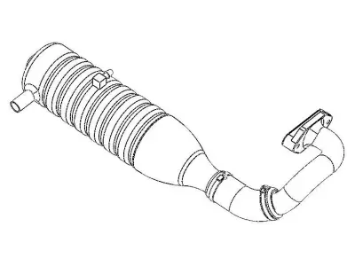 Aluminium Tuned Pipe W Exhaust Manifold Set 3D model