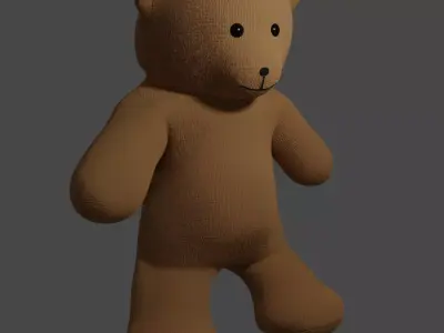 Fabric Teddy bear 3D model