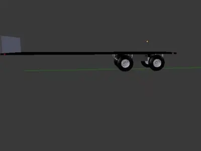 Custom Flatbed Semi Trailer Free 3D model