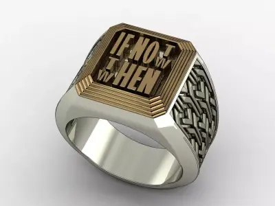 signet ring Motivational 3D model