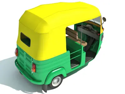 Auto Rickshaw Models Collection 3D Model Pack