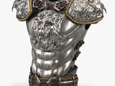 Medieval Lion Body Armor 3D model