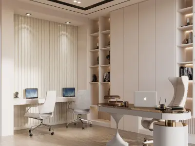 OFFICE ROOM MODERN LUXURY DESIGN  3D model