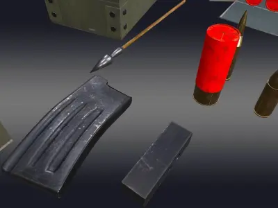 FPS Ammo With Boxes Pack 3D model