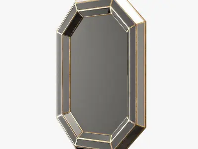 Surya gordon champagne wall mirror 3D model