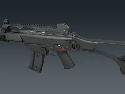 G36-C lowpoly game-ready PBR gun Low-poly 3D model