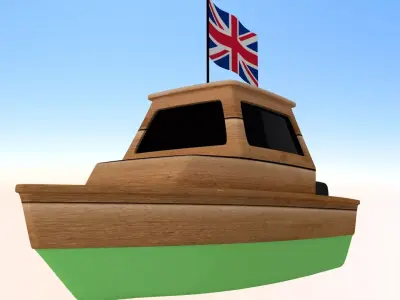 United Kingdom Fishing Boat 3D model