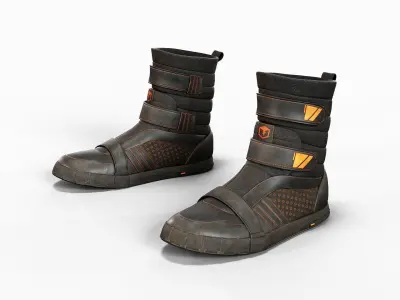 Futuristic Boots 3D model