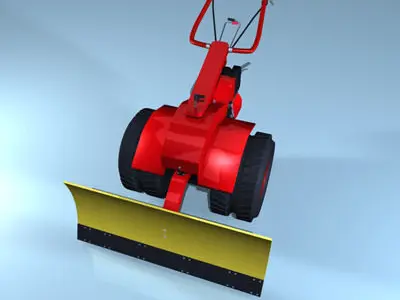 snowblade snow blower 3D model