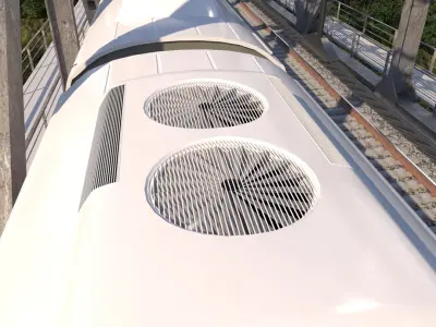 High-speed Electric Train ICE 3 Siemens Velaro E Germany 3D model