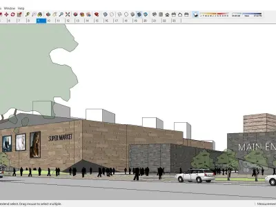 Sketchup Commercial Complex 143 3D model