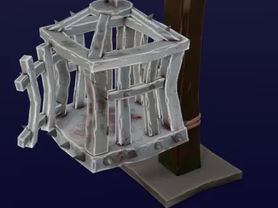 Bird Cage 3D Model Low-poly 3D model