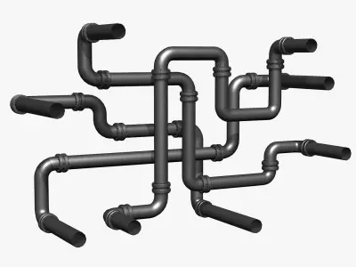 Industrial Pipes 3D model by New0Art