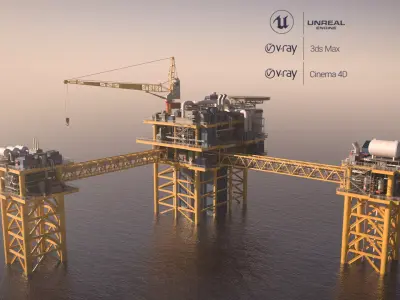 OilPlatform 3D model purchase