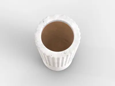 Vase Concrete Small Inverted Low-poly 3D model