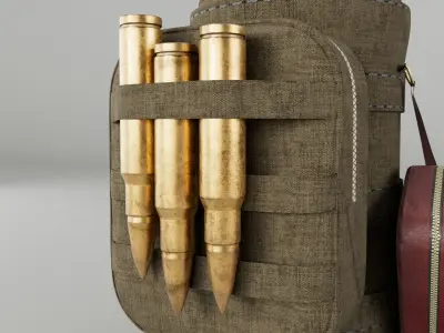 Tactical pouch - Maya 3D model