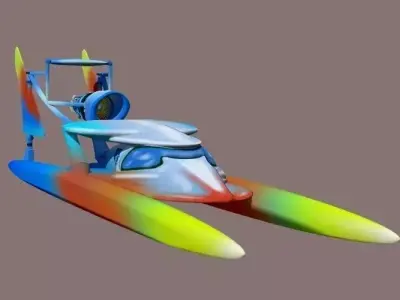 Thrust hovercraft Free 3D model