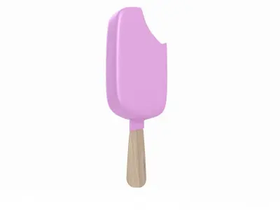 Ice Cream on a Stick Bitten  3D model