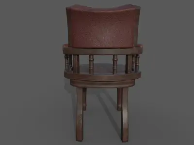 Chair Vintage Low-poly 3D model