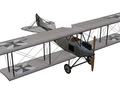 Albatros BII Low-poly 3D model