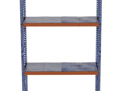 Industrial shelf Low-poly 3D model get