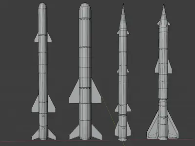 Missile Free low-poly 3D model