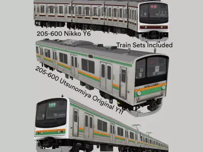 JR205-600 Utsunomiya-Nikko Line Full Version 3D model